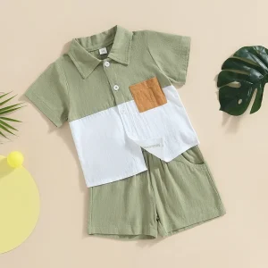 Boys Pocket Shirt Set